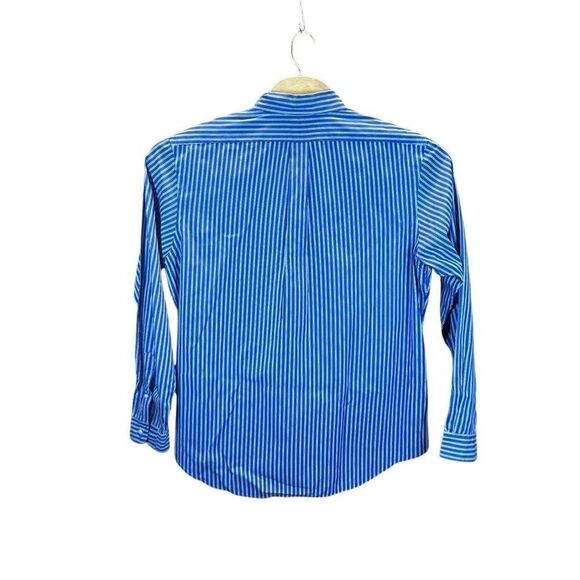 Ralph Lauren Long Sleeve Striped XL Custom Fit Blue Black - Picture 2 of 4